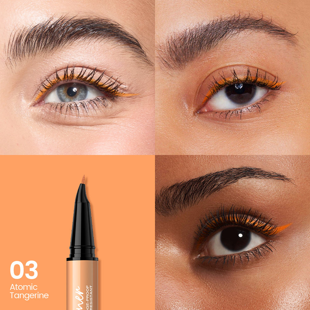 Curved Liquid Colored Eyeliner