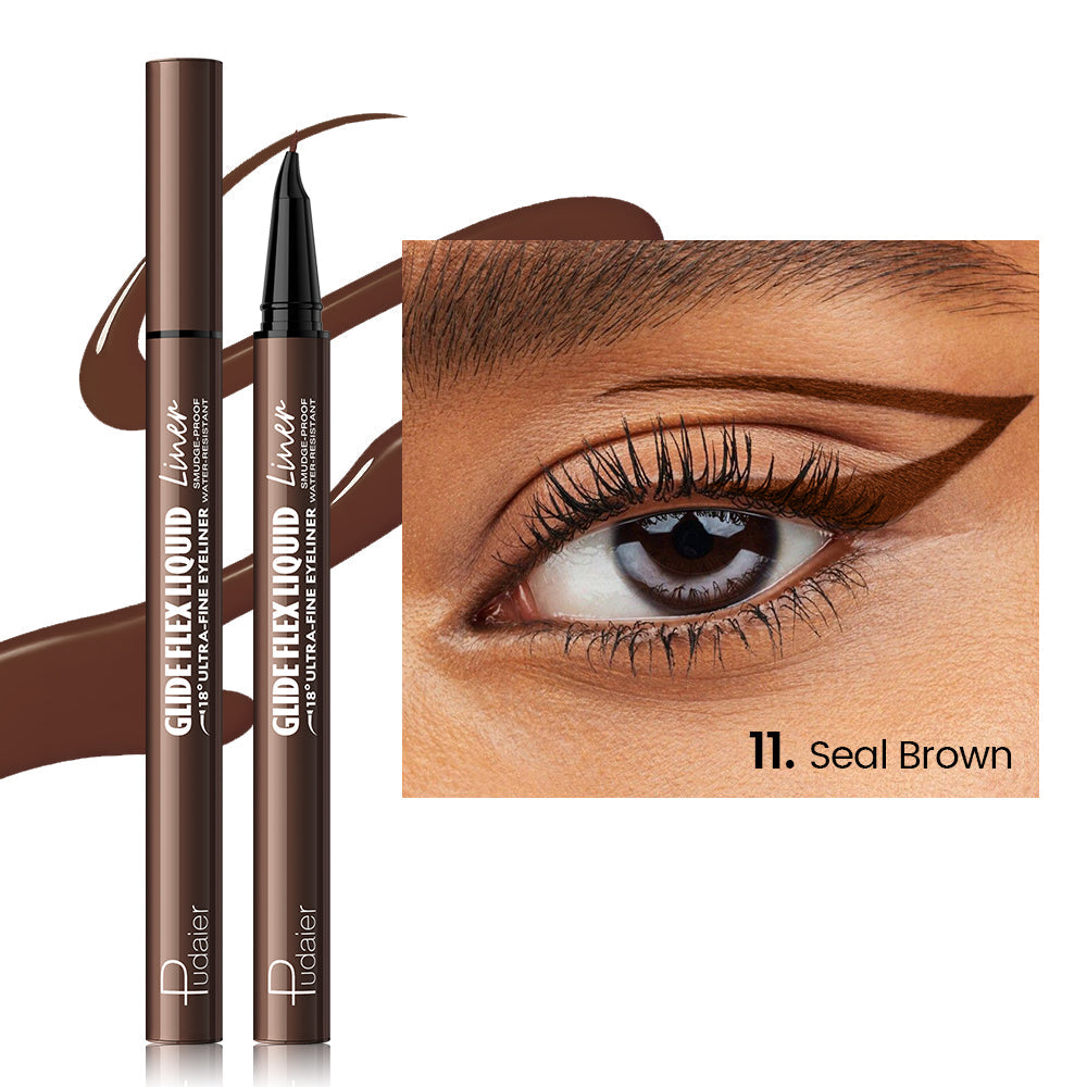 Curved Liquid Colored Eyeliner