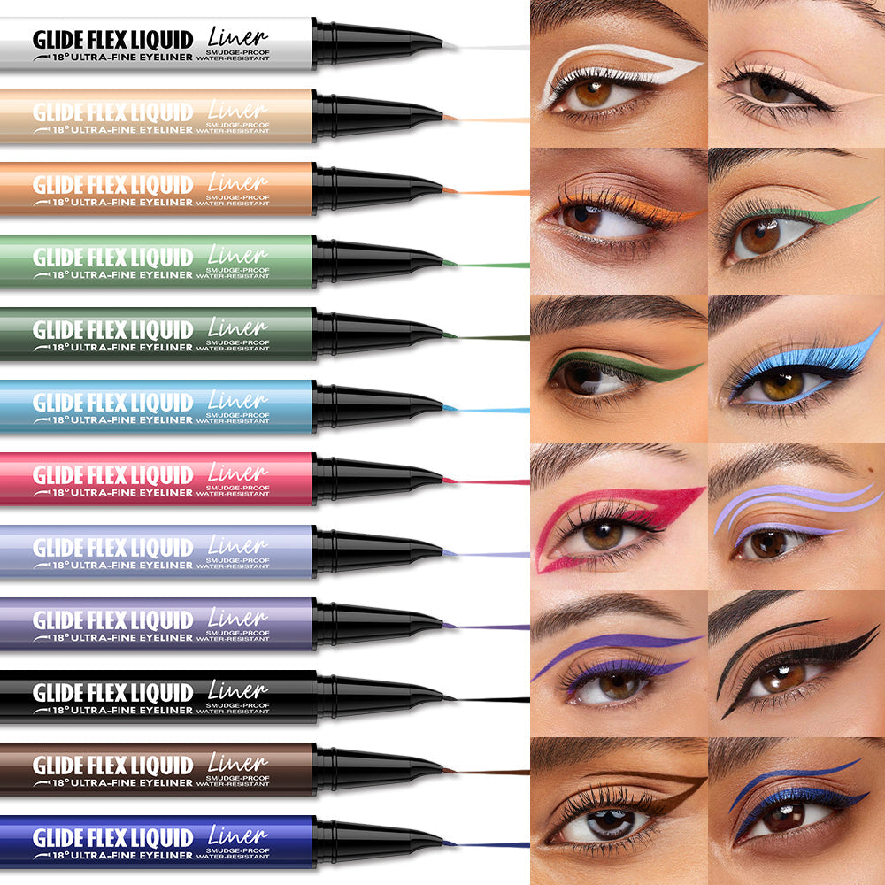 Curved Liquid Colored Eyeliner