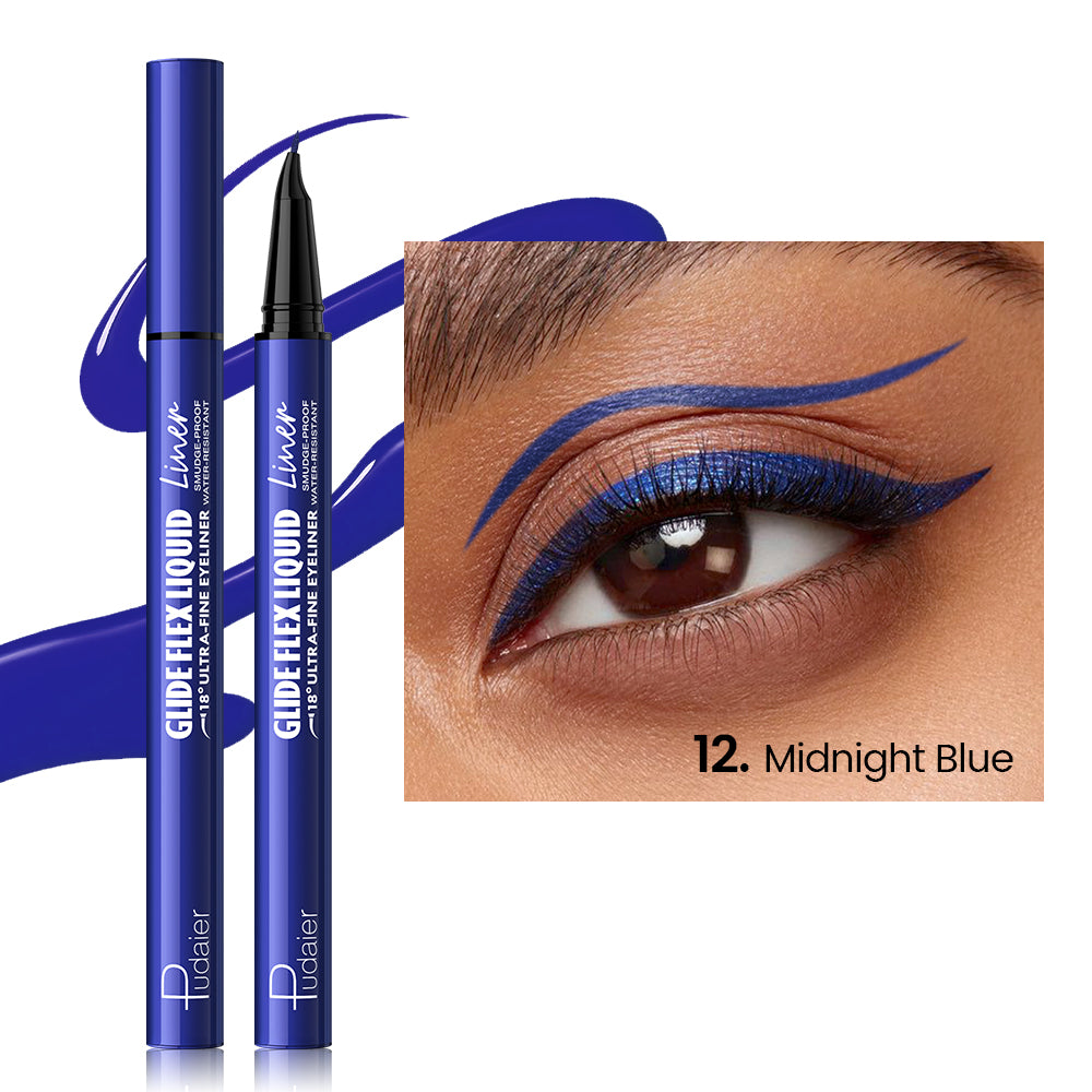 Curved Liquid Colored Eyeliner