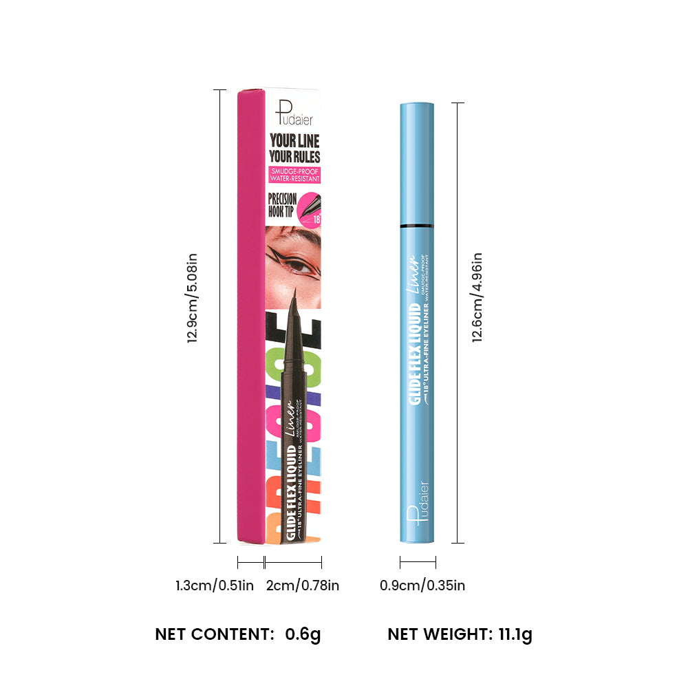 Curved Liquid Colored Eyeliner