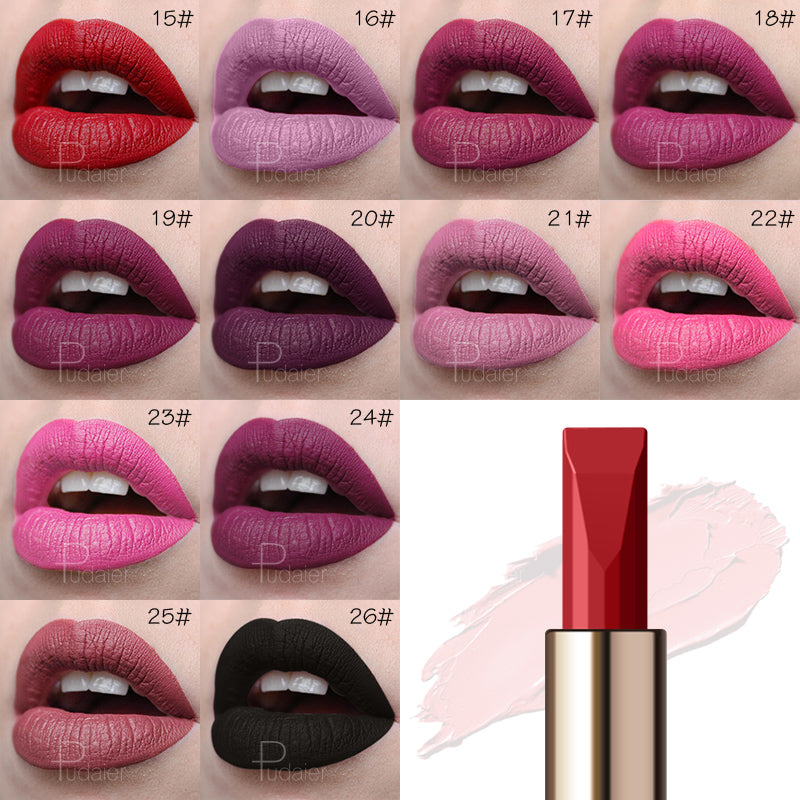 Pudaier® Matte Velvet Lipstick | Matte Finish | Lipstick Makeup