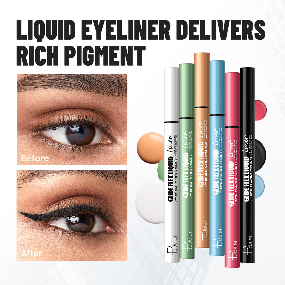 Curved Liquid Colored Eyeliner