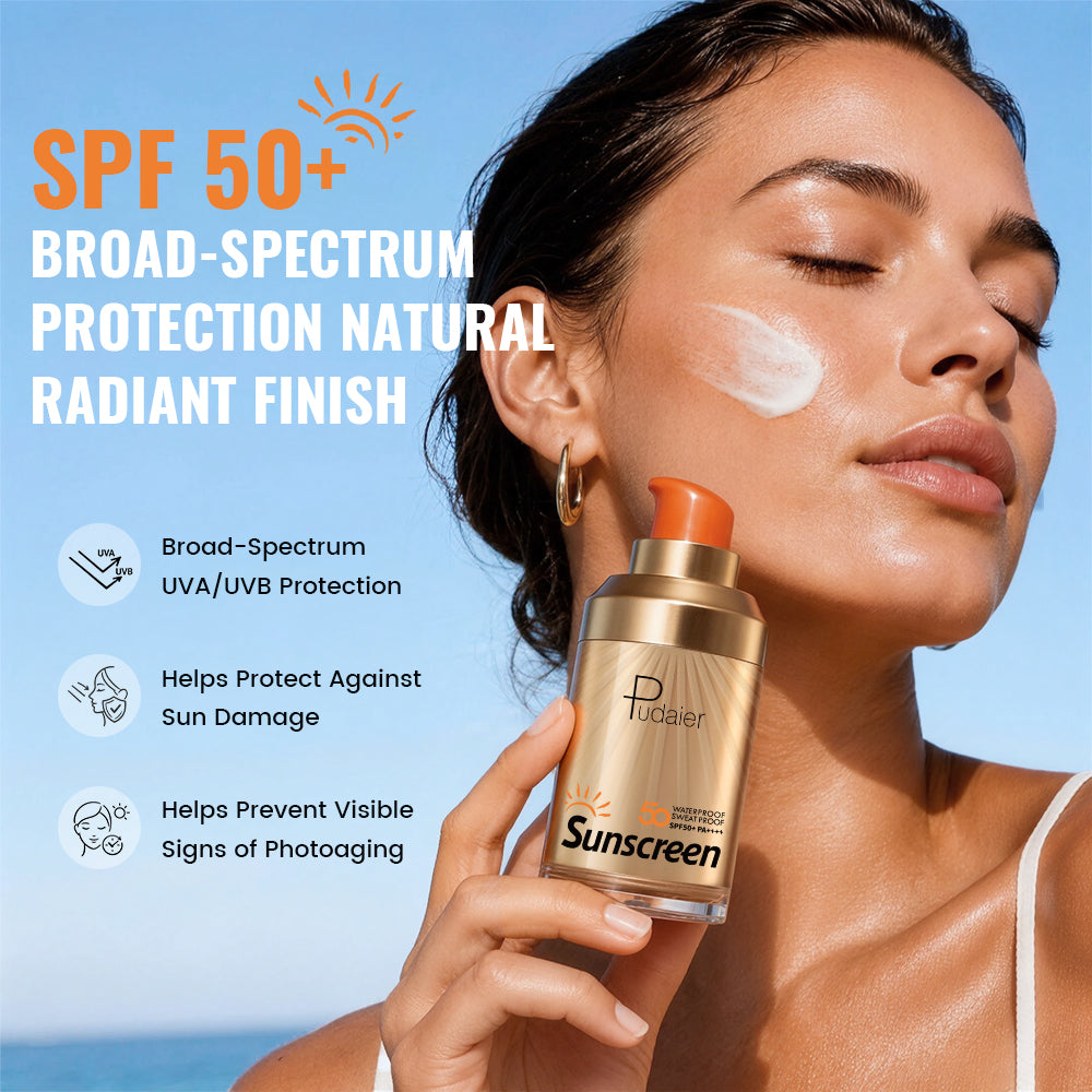 Pudaier® Summer Glow Duo Set-SPF 50+ Sunscreen & Shine On Highlighter Stick