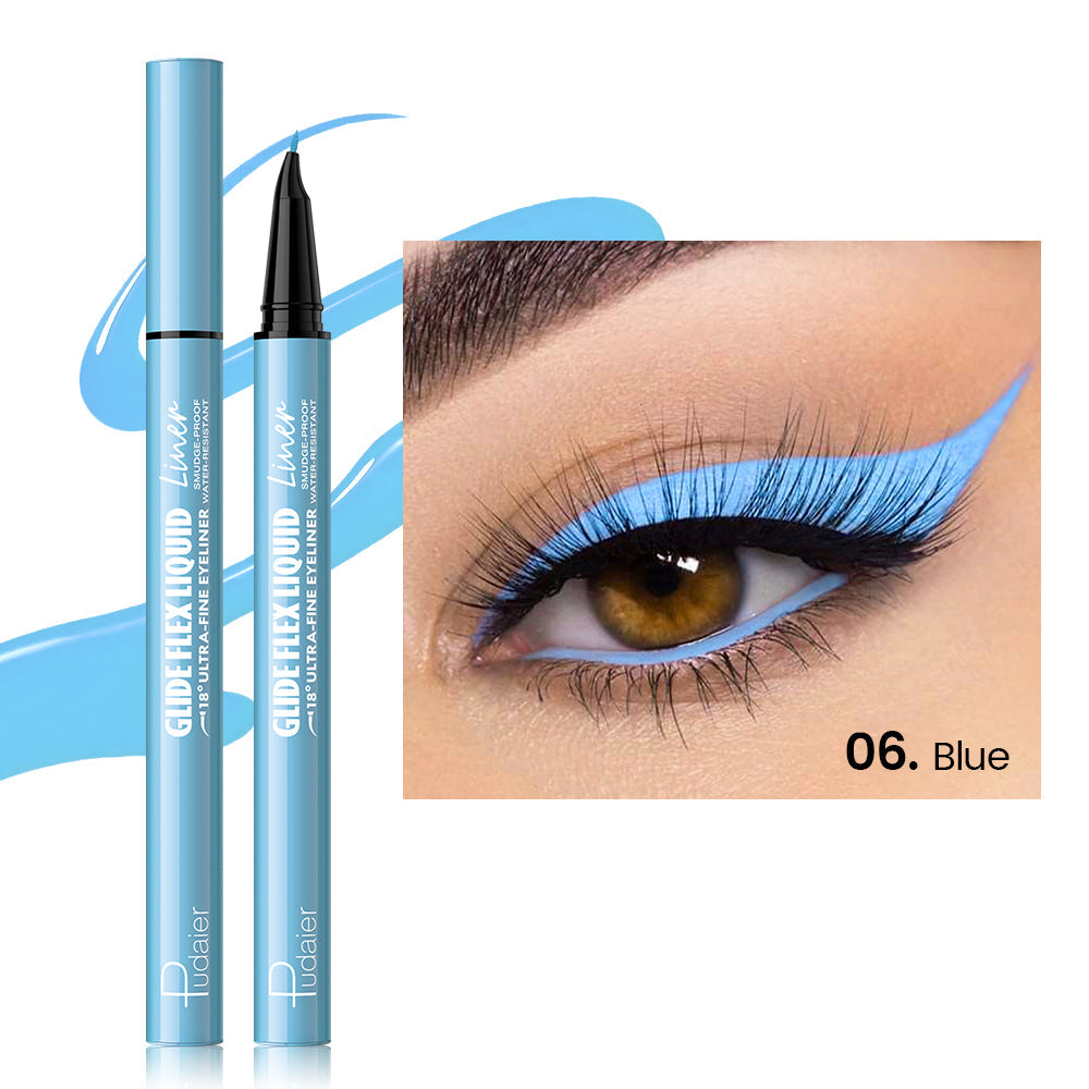 Curved Liquid Colored Eyeliner