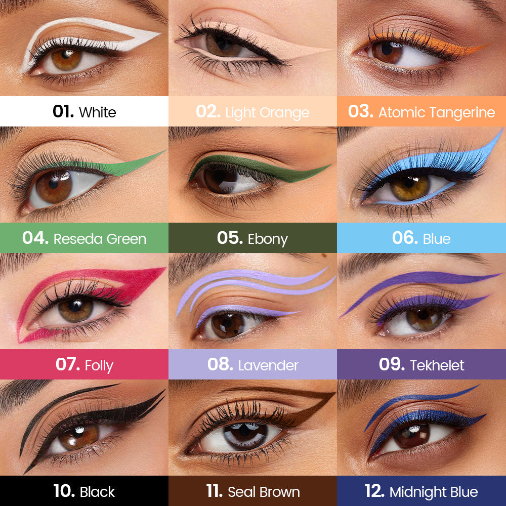 Curved Liquid Colored Eyeliner