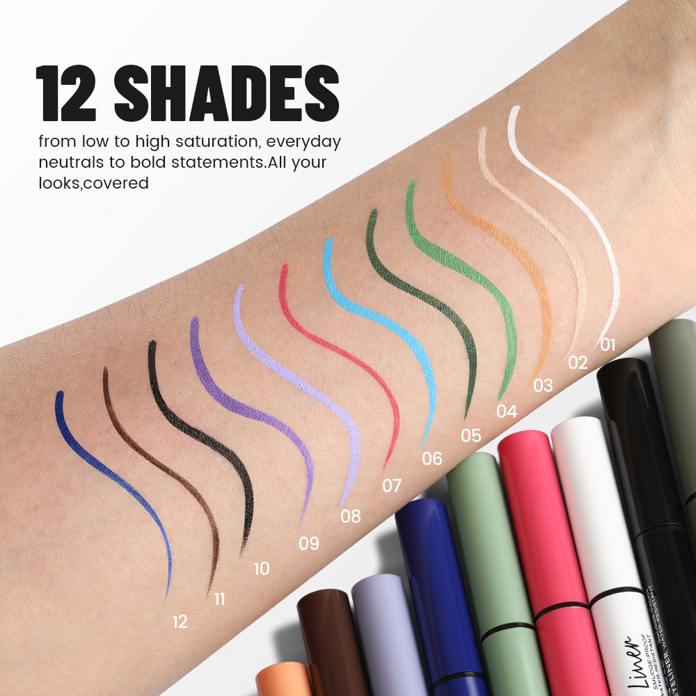 Curved Liquid Colored Eyeliner