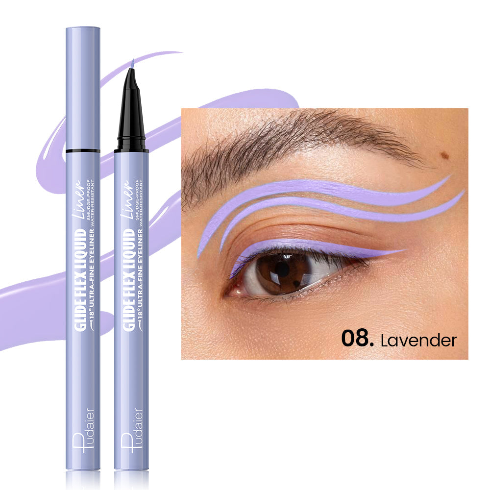 Curved Liquid Colored Eyeliner