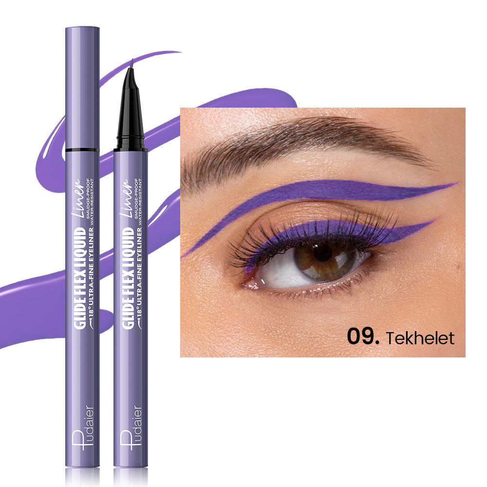 Curved Liquid Colored Eyeliner