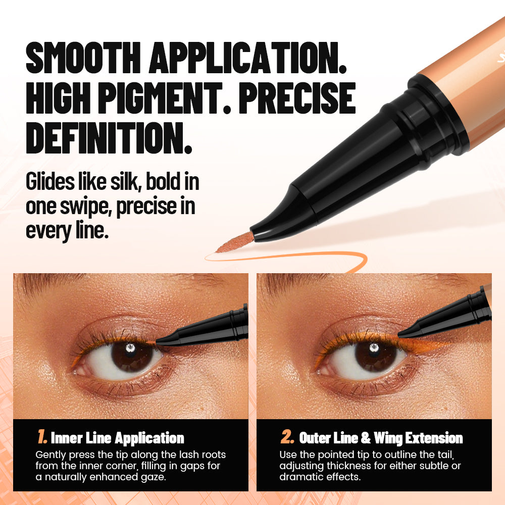 Curved Liquid Colored Eyeliner
