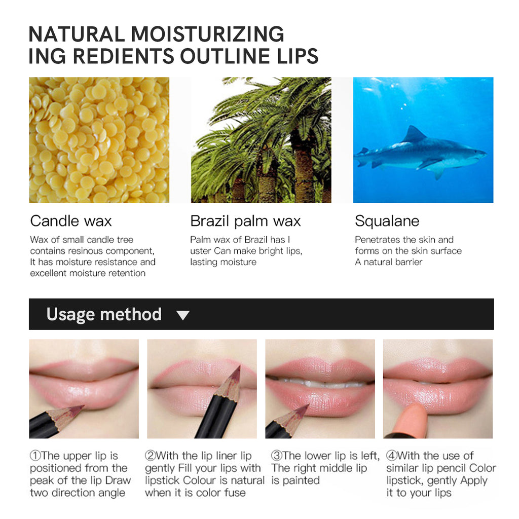 12 PCS Lip Liner Set