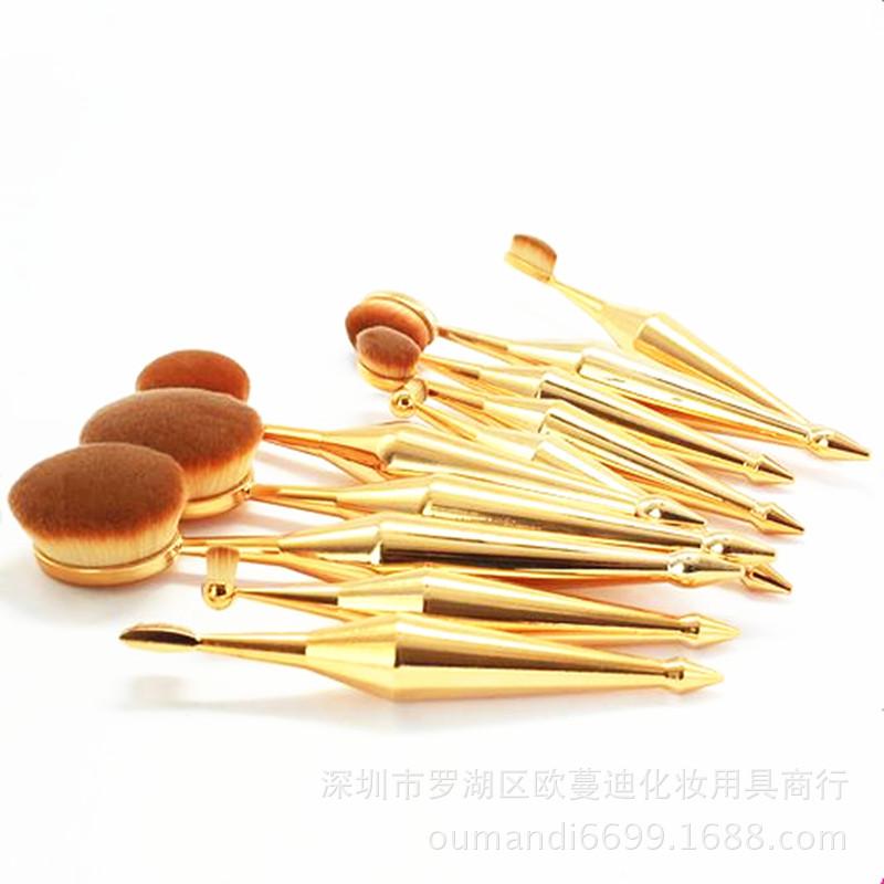 OVAL MAKEUP BRUSH SET 10 Pieces