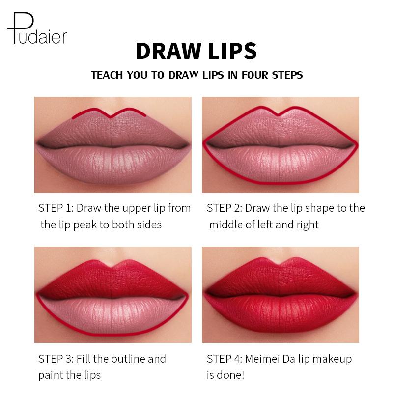 2020 New Pudaier Duo Lip Liner & Matte Liquid Lipstick